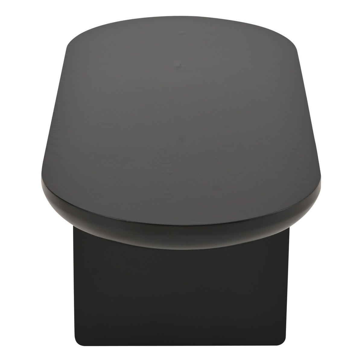 COUCHTISCH 119.7/49.8/35.5cm,Ovaler Tisch,Beistelltisch aus MDF,Schwarz - Schwarz, Holz (49.8/119.7/35.5cm) - LVHOM