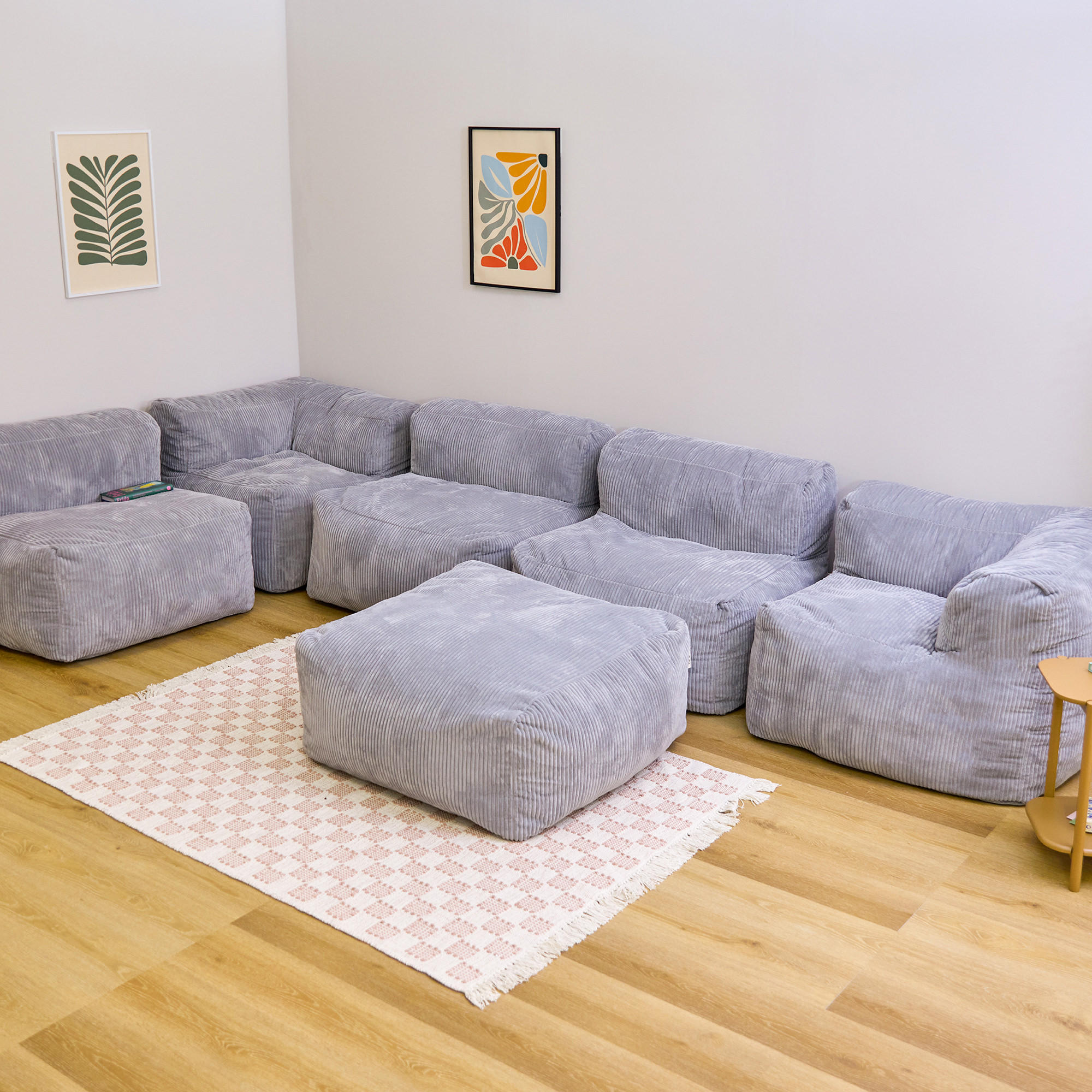 Thumbnail - icon Sitzsack-Sofa, Grau, Textil, 6-Sitzer, 450x68x100 cm, Wohnzimmer, Hocker, Sitzsäcke, XXL Sitzsäcke