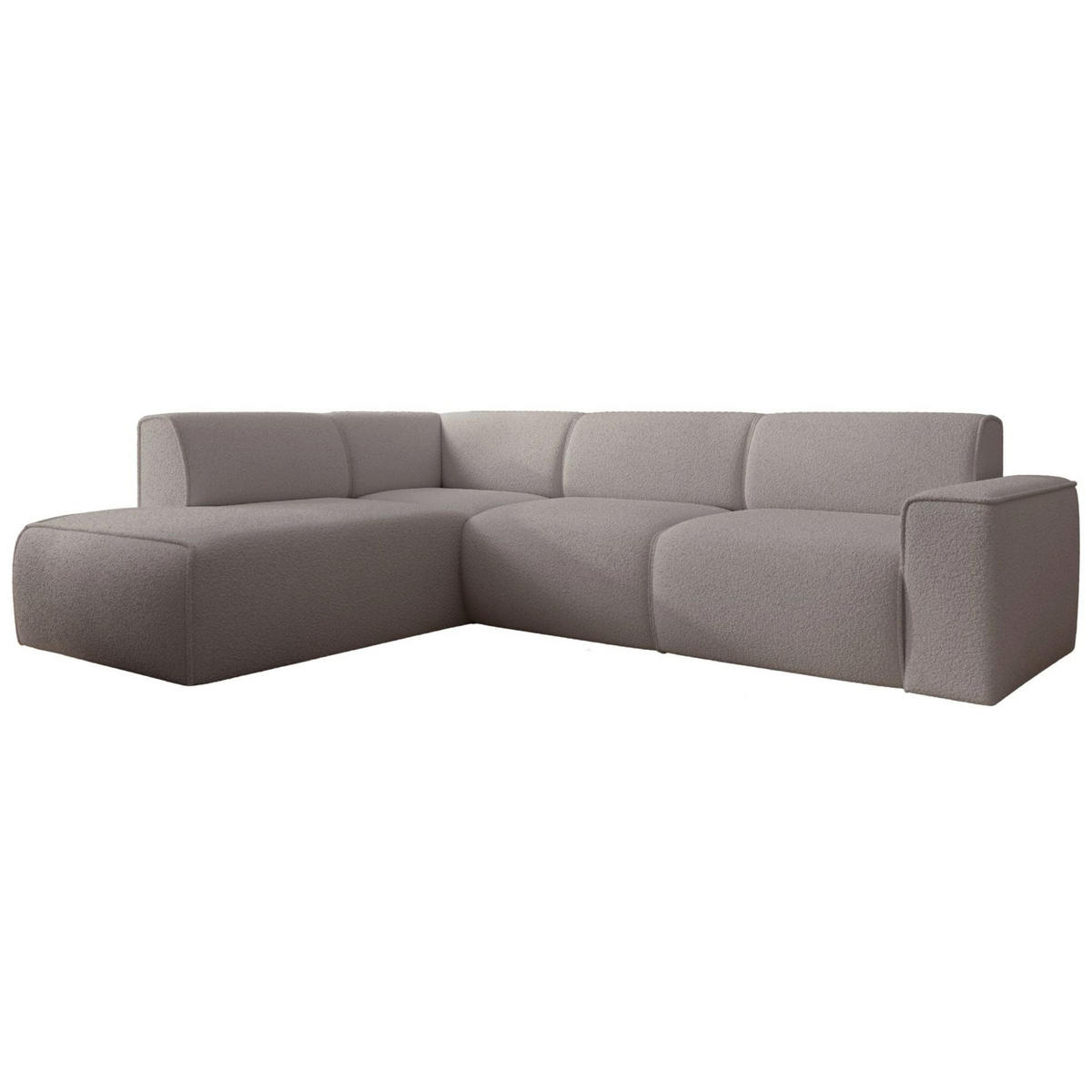 ROHOVÁ POHOVKA Bouvi sivohnedá, vľavo - čierna/sivohnedá, textil/plast (292/220cm) - Selsey