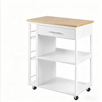 KÜCHENWAGEN mit Schublade 73 x 38 x 88 cm Weiß - Weiß, Holz (38/88/73cm) - Beauniv