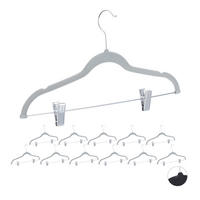 12XZAMATOVÉ vešiaky - viacfarebná, kov/textil (43/22.5/2.8cm) - Relaxdays