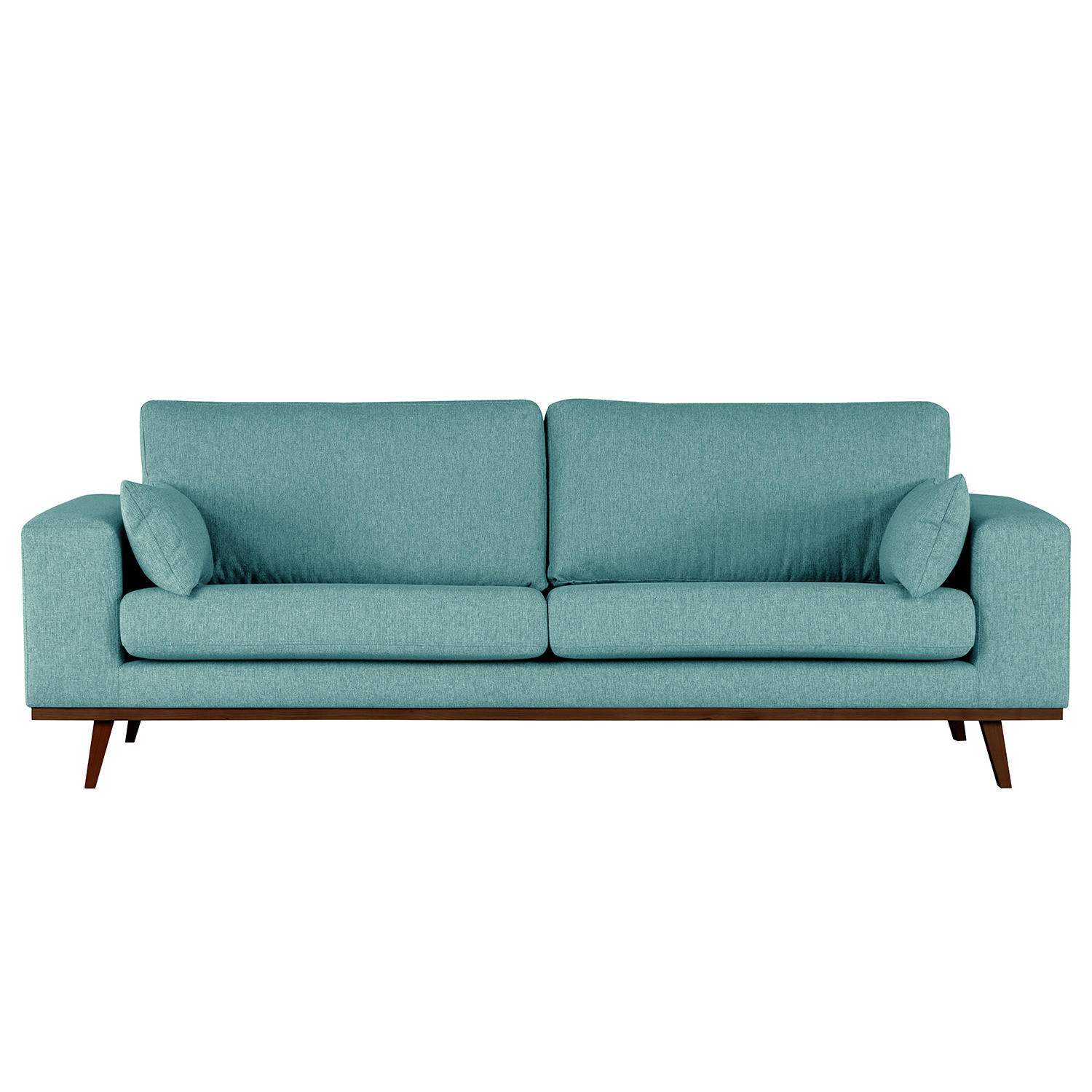 2-SITZER SOFA - Buchefarben/Petrol, Textil (197/81/88cm) - home24