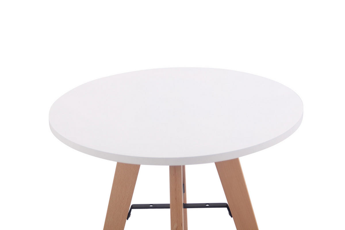 ESSTISCH rund Ø60 cm Holz Weiß - Weiß, Holz (60/60/75cm) - CLP