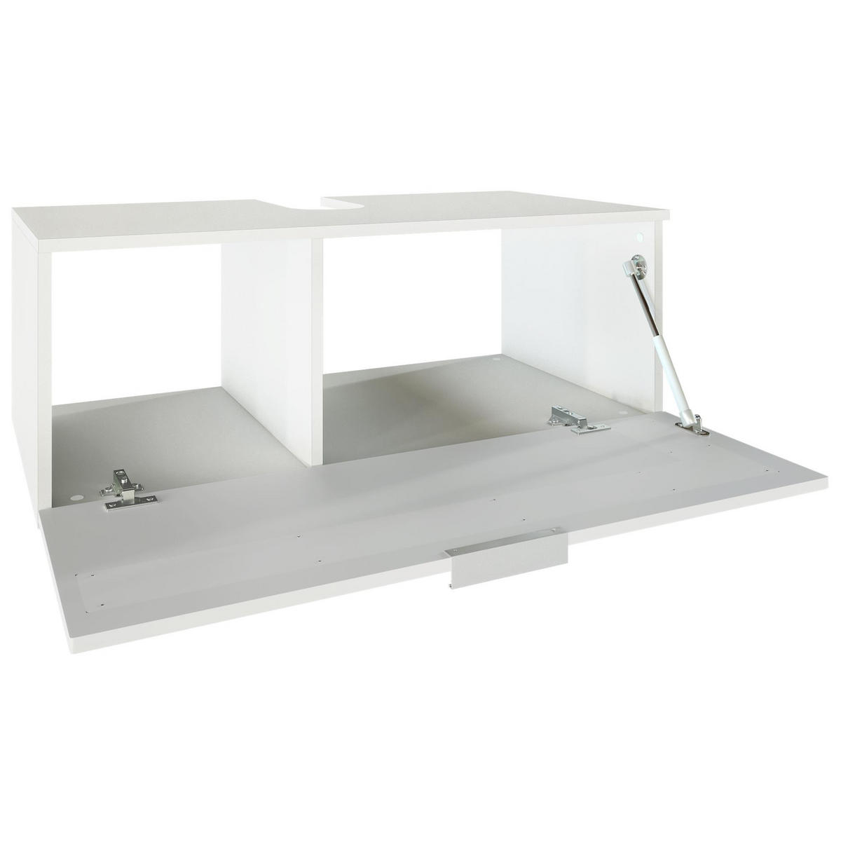 WASCHBECKENUNTERSCHRANK Aloha Absetzungen in Bordeaux Hochglanz - Bordeaux, Holzwerkstoff (96/36/51cm) - Vladon
