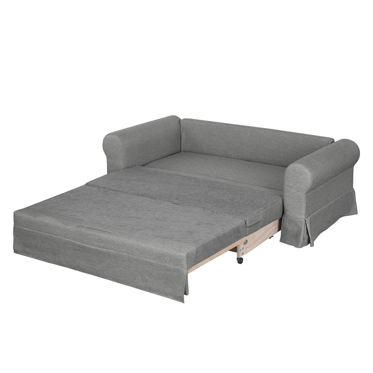 SCHLAFSOFA mit Husse - Grau, Textil (205/90/90cm) - home24