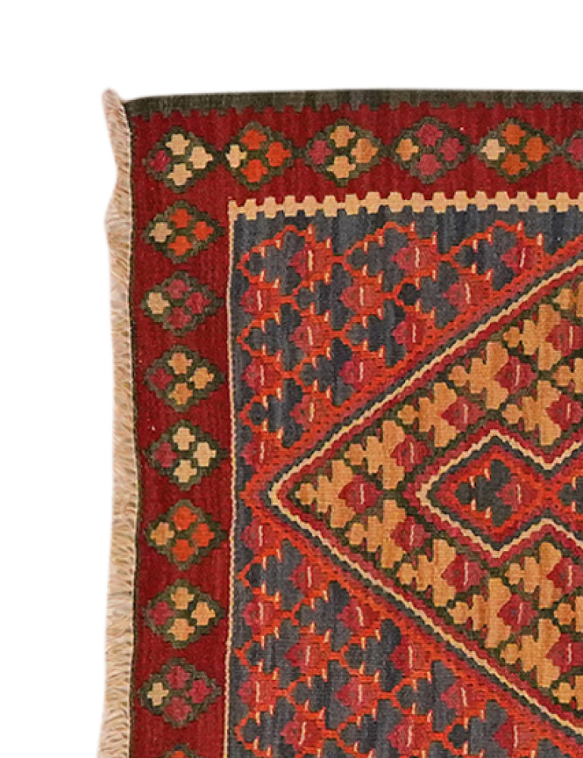 HANDWEBTEPPICH Kelim Senneh Blau 85/62 cm Schurwolle - Blau, Textil (62/85cm) - Looma