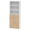 KOMBISCHRANK - mit Schubladen 42/80/215,6 cm in Weiß/Eichefarben - Eichefarben/Weiß, Holzwerkstoff (80/215.6/42cm) - bümö
