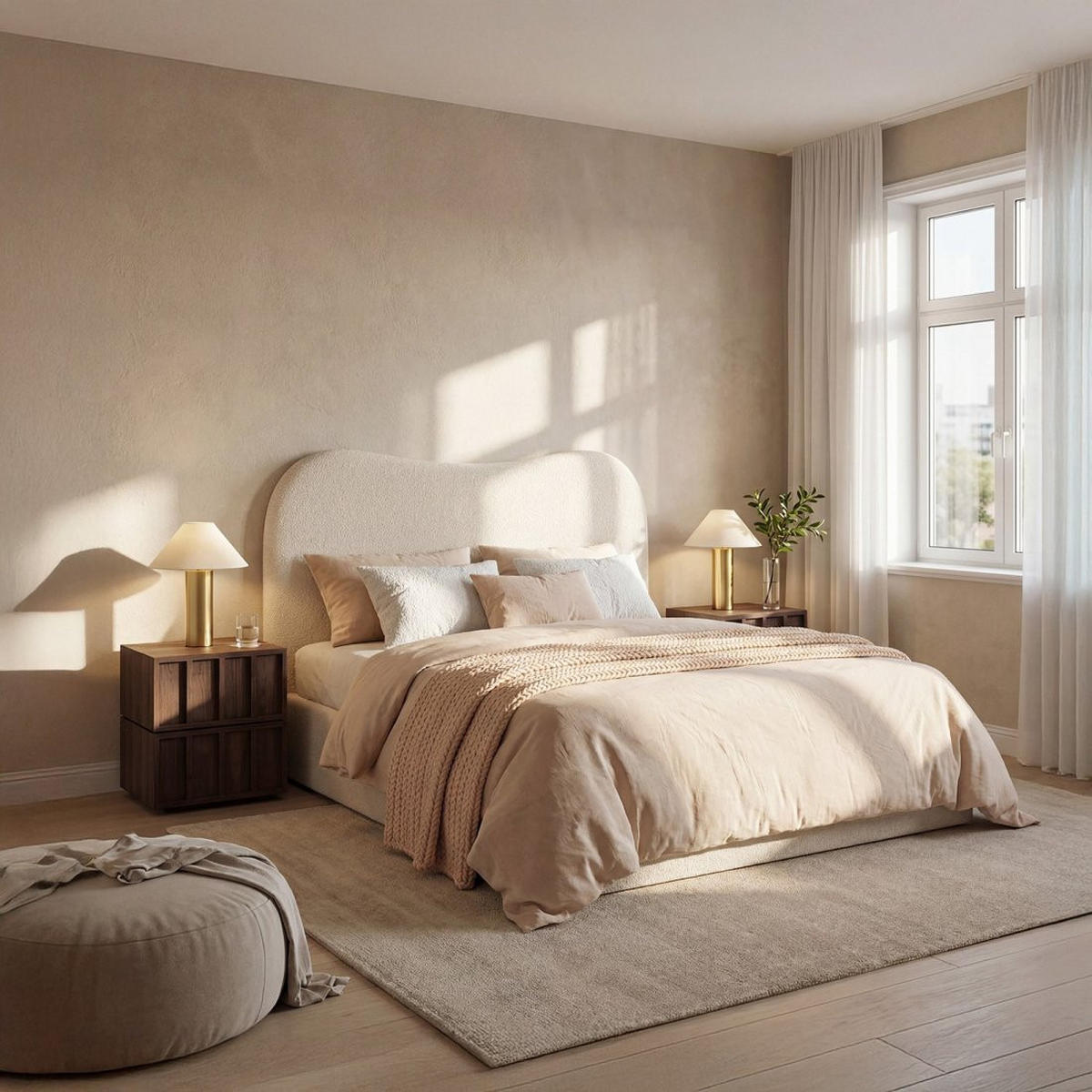 KOPFTEIL DOPPELTES Sand Beige 165 cm x 100 cm - Beige, Textil (165/7cm) - Klast Home