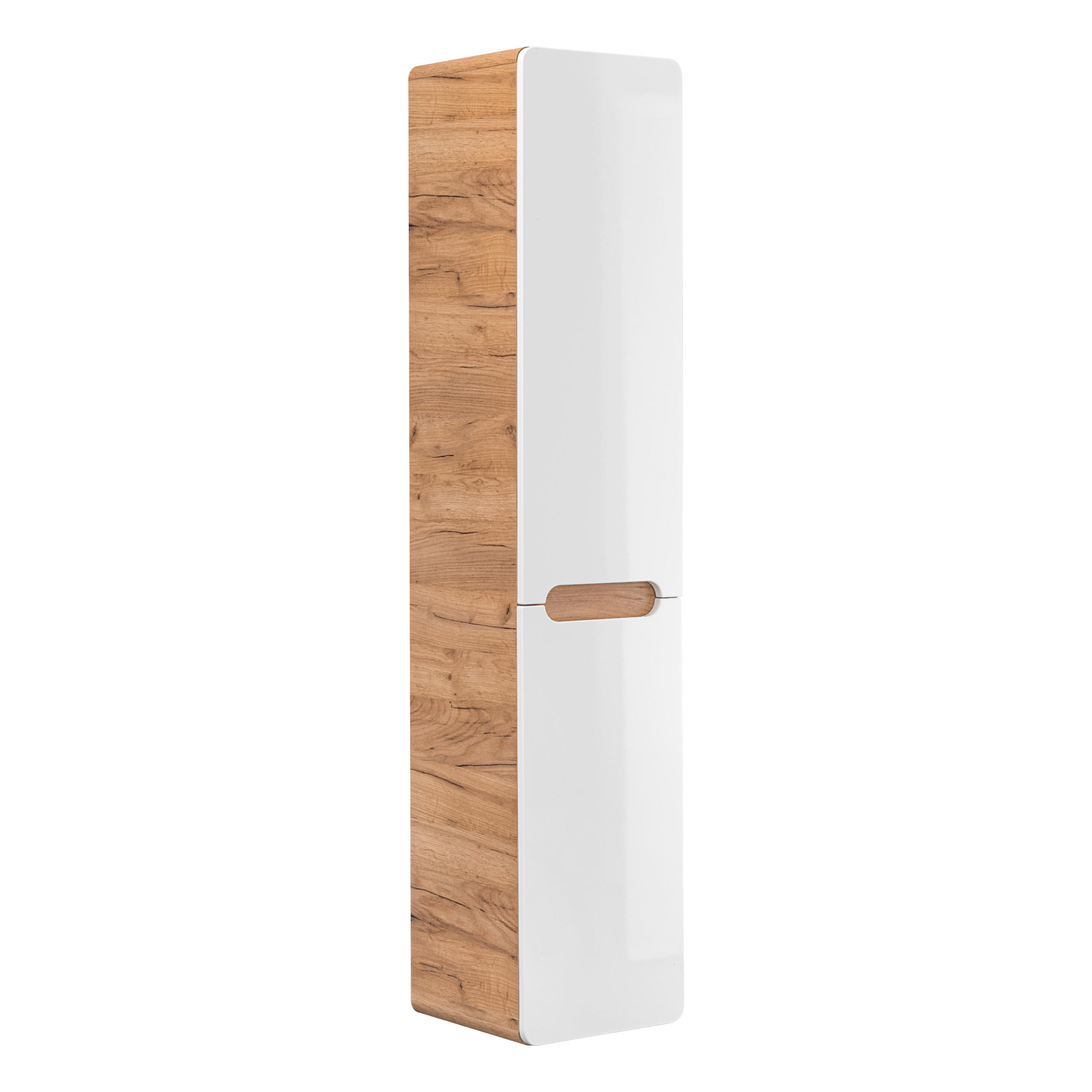 HOCHSCHRANK ARVIDA SZK1 Integrierter Wäschekorb Eiche Weiß - Weiß, Holzwerkstoff (35/170/35cm) - Komodee