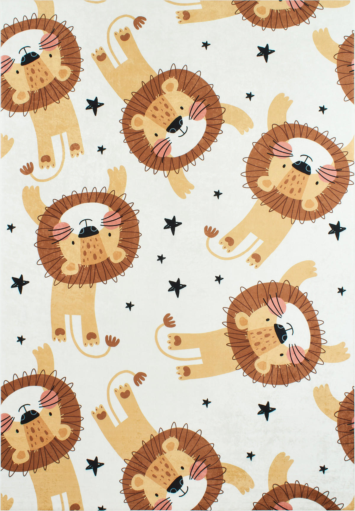 KINDERTEPPICH mit Löwenmotiv Happy 160x230 cm - Beige, Textil (160/230cm) - Nazar Rugs