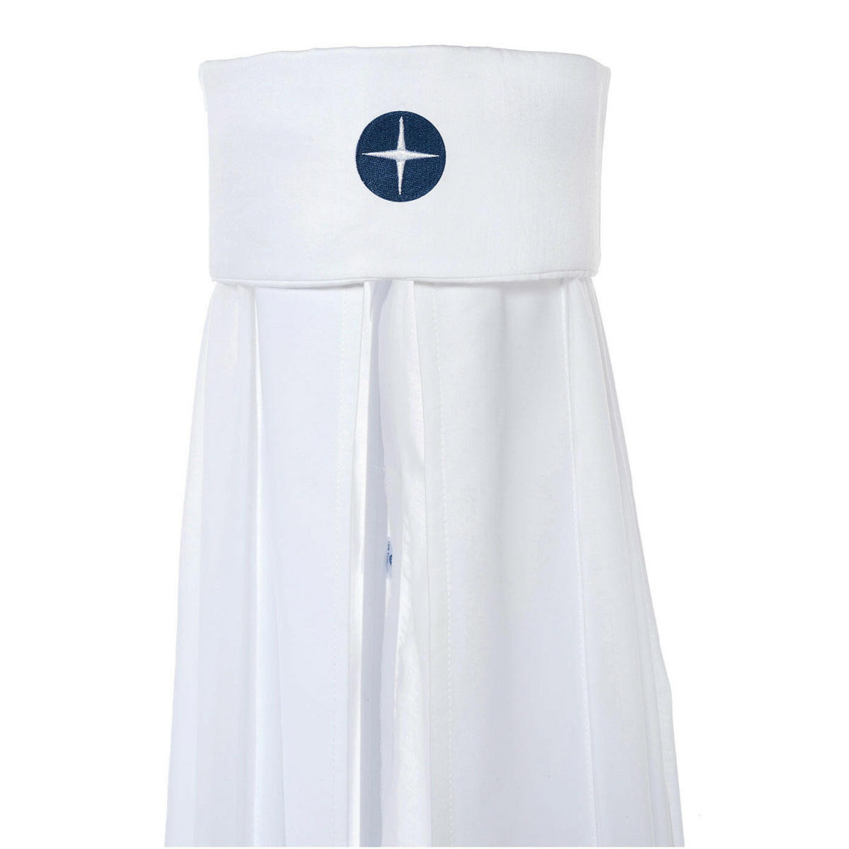 BETTHIMMEL Weiß Dunkelblau - Weiß, Textil - nordic coast company