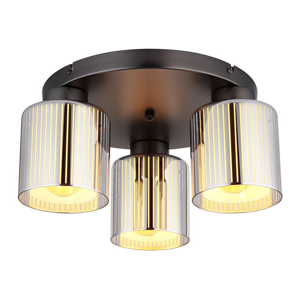 Globo Lighting Deckenleuchte Schwarz 34.5x17.5x34.5 cm