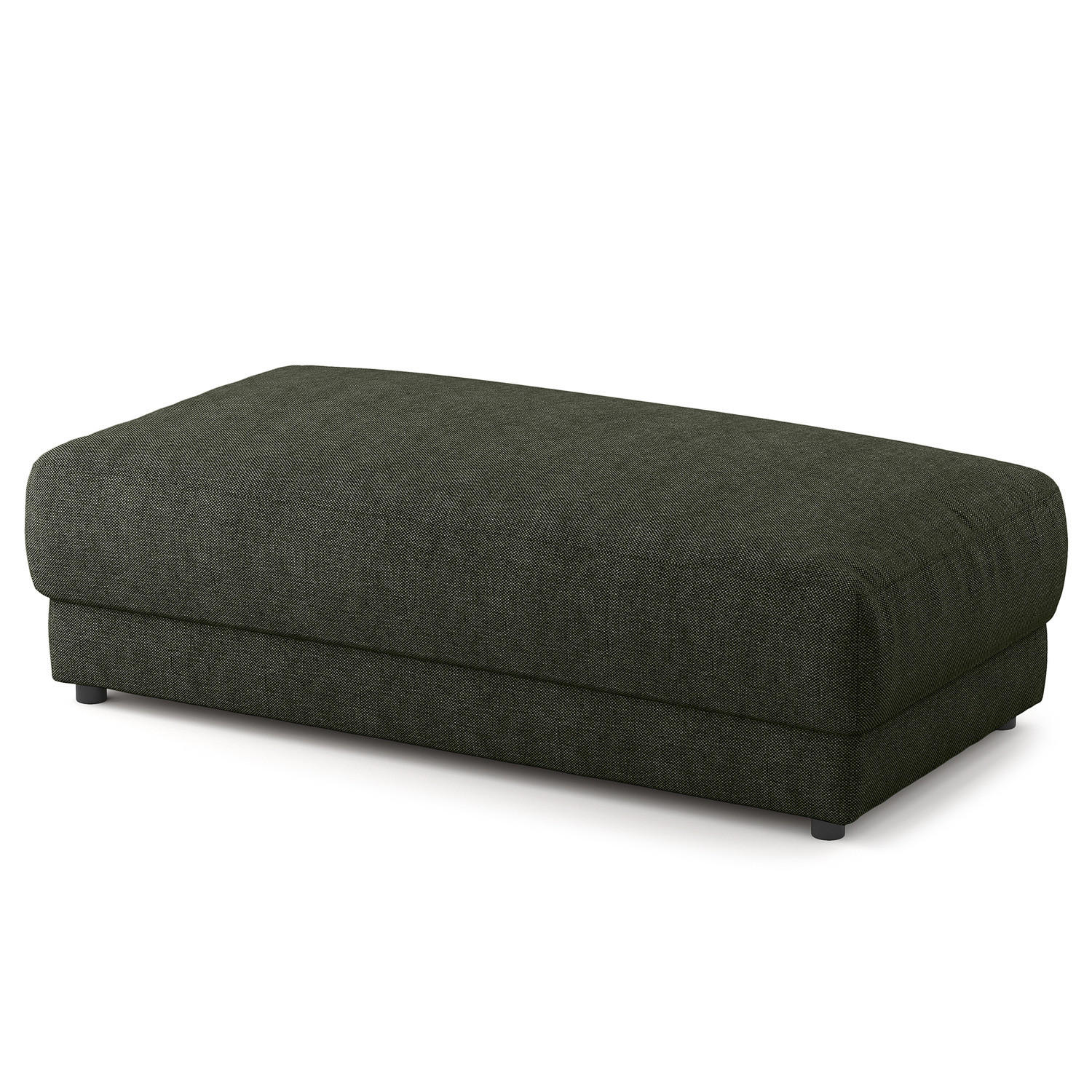 POLSTERHOCKER - rechteckig - Schwarz/Grau, Kunststoff/Textil (134/45/65cm) - home24