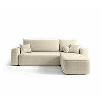 ECKSOFA mit Schlaffunktion SENNO Quelle 02 Rechts - Ecru, Textil (250/150cm) - Bedante