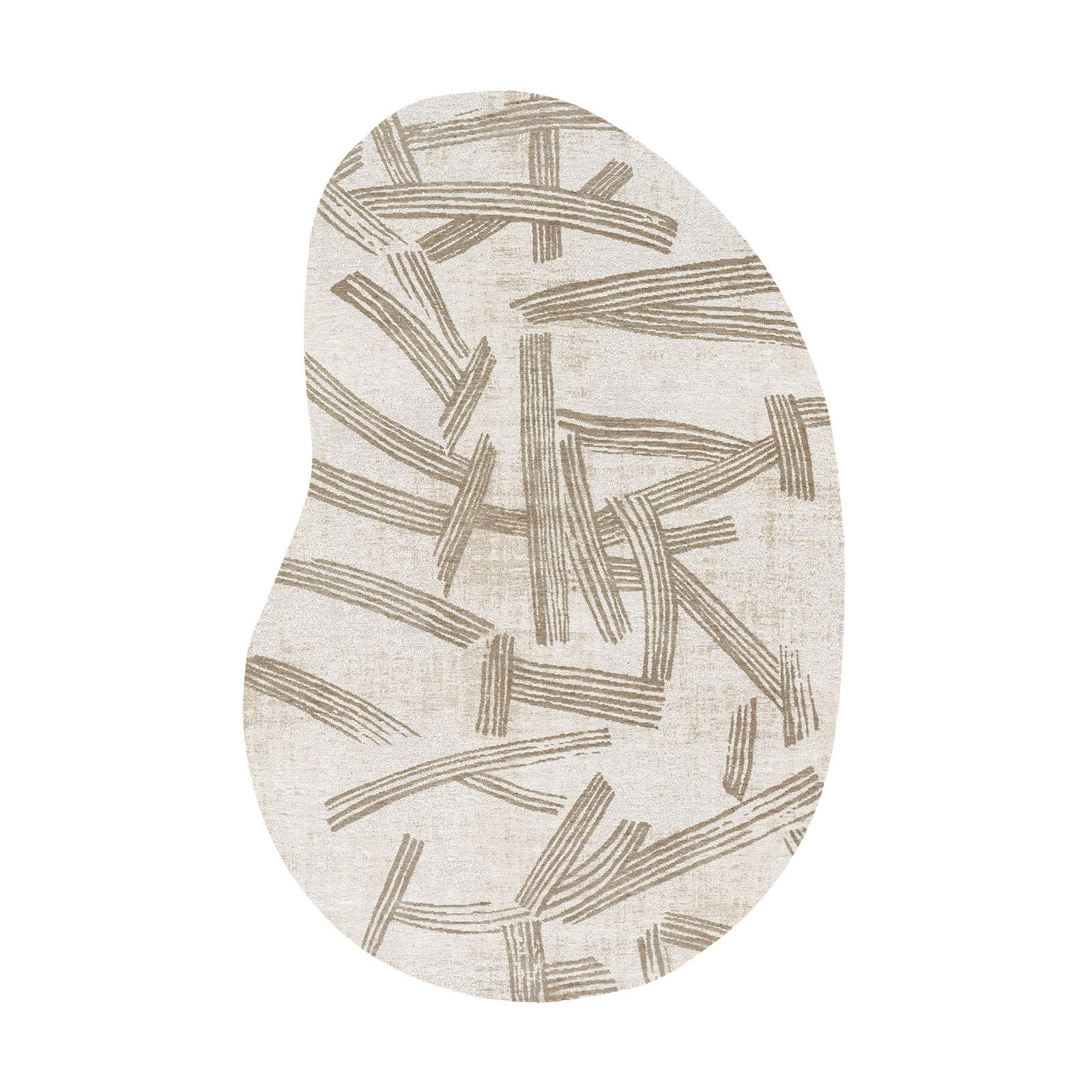 TEPPICH Dune Meditation Kanji 235/340 cm - Weiß, Kunststoff/Textil (235/340cm) - Louis De Poortere
