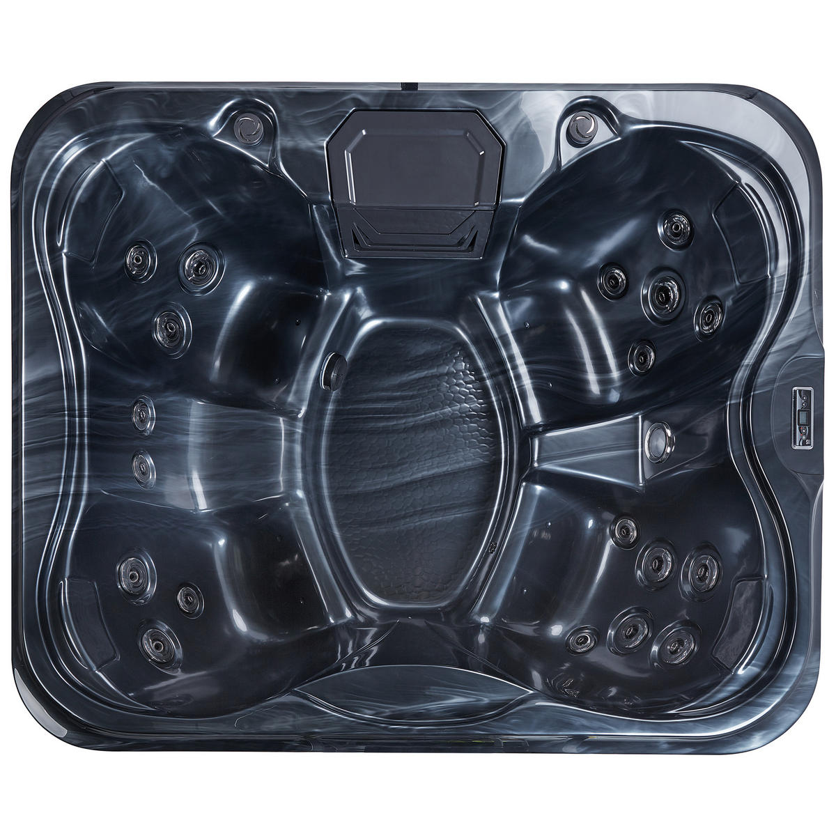 WHIRLPOOL Grau ArceIia - Grau, Kunststoff (215/80/180cm) - Beliani