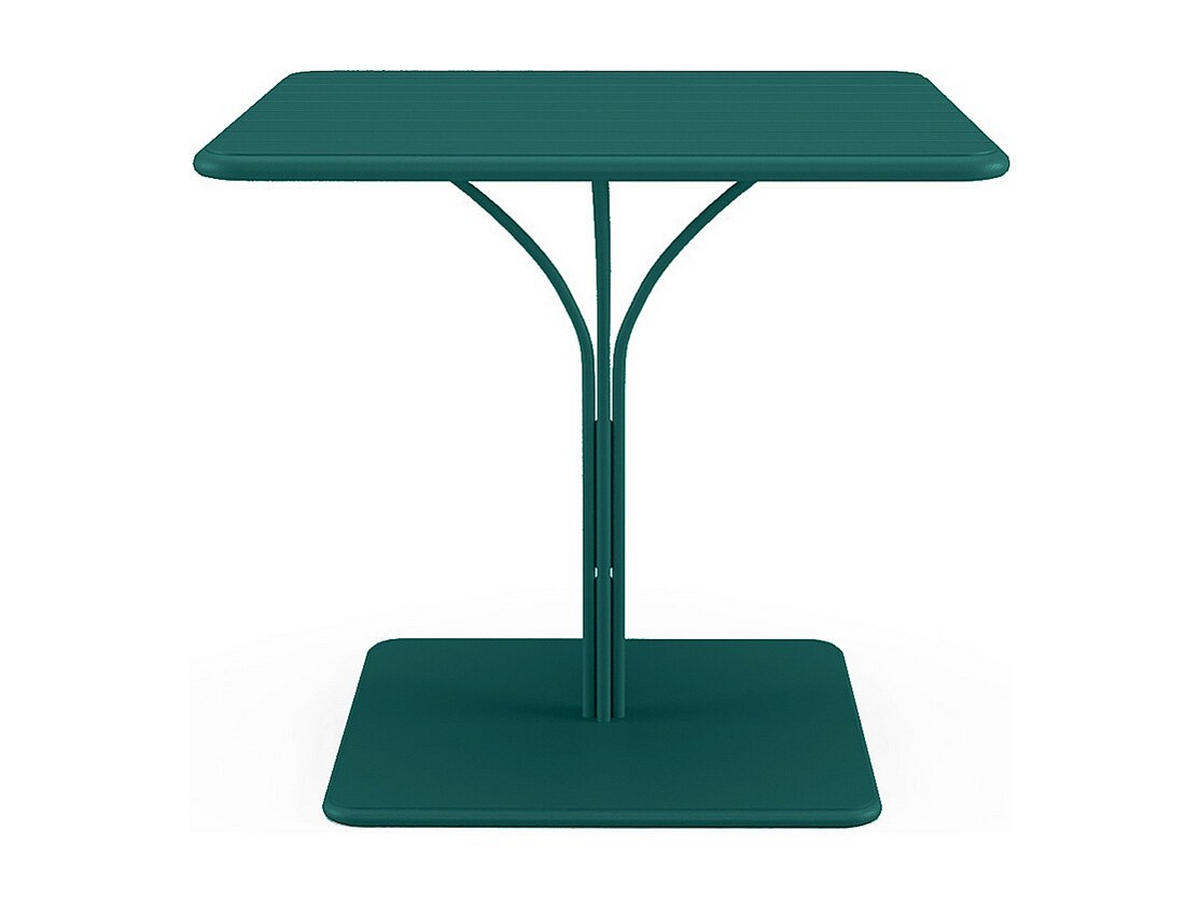 GARTENTISCH - L. 80 cm - Metall - Blau - MIRMANDE von MYLIA - Blau, Metall (80/80/75cm) - Vente-Unique