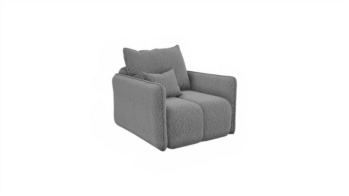 SOFASET Morgano 3-2-1 - Grau, Holzwerkstoff/Textil (216/86/102cm) - Fun Möbel