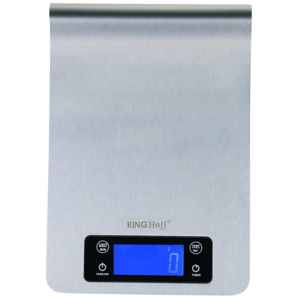 KÜCHENWAAGE Silber 24/16/3 cm KH1836 - Silberfarben, Metall - Kinghoff 