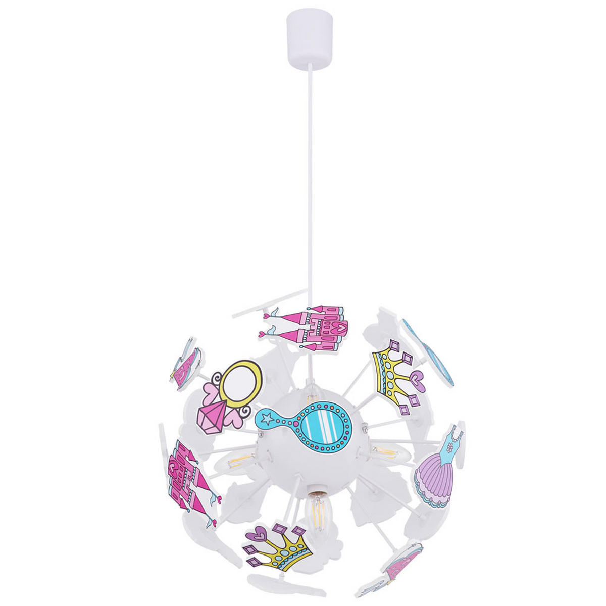 HÄNGELEUCHTE LURRA Kunststoff Bunt - Multicolor, Kunststoff (35/35/120cm) - Globo Lighting