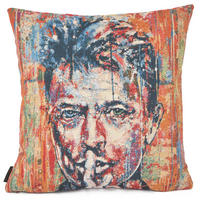 KISSENHÜLLE STARS - Dunkelorange/Multicolor, Textil (45/45cm) - Yve! decoration