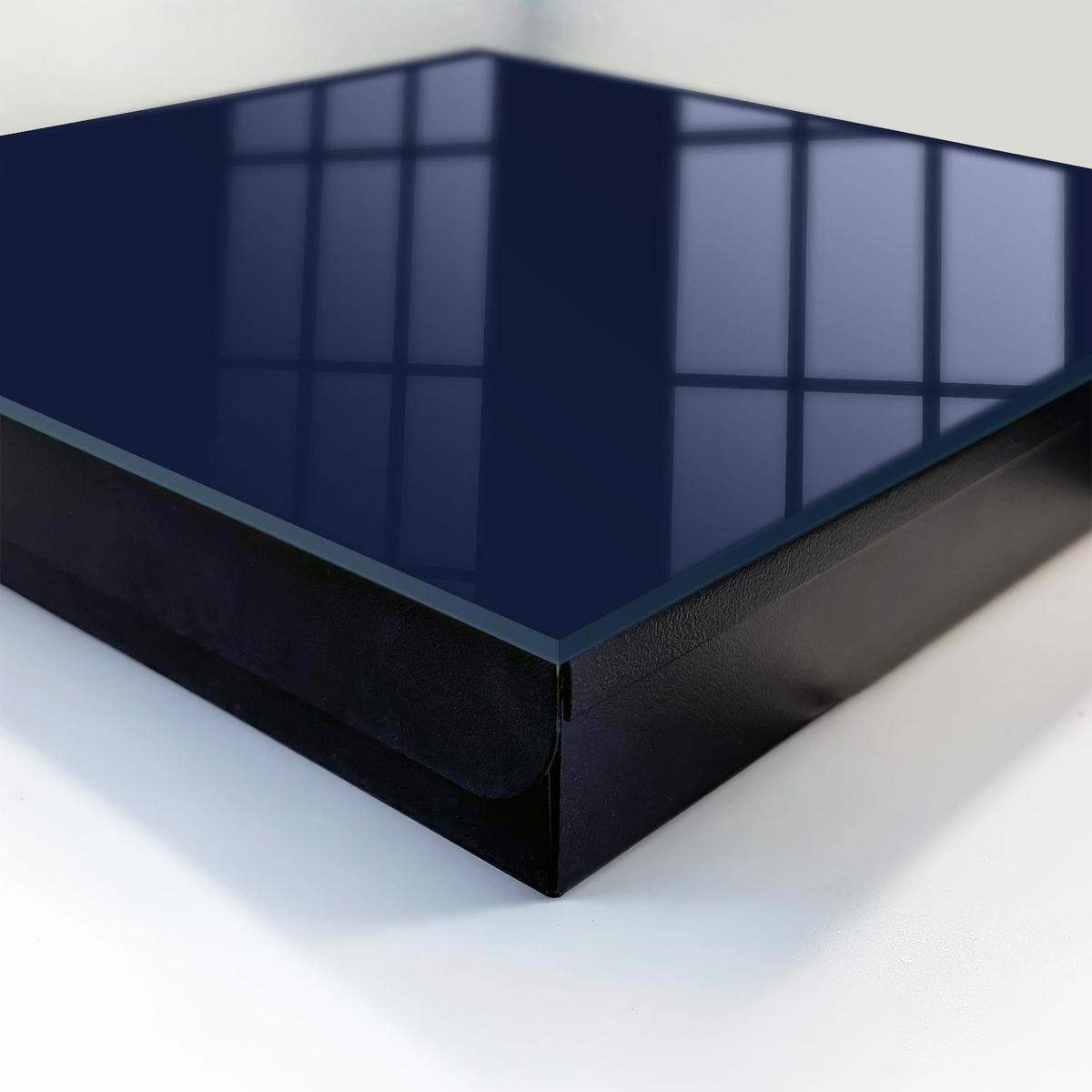 SCHLÜSSELBOX Schwarz 30x30 cm- Türöffnung nach rechts - Dunkelmarineblau - Dunkelblau, Metall (30/30/5cm) - TULUP