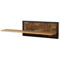 WANDREGAL Wildeiche 113x23x28 natur geölt LINDAU #05 - Naturfarben, Holz (113/28/23cm) - Massivmoebel24