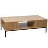 COUCHTISCH, Beigefarbe - Beige, Holz (60/39/120cm) - Oviala