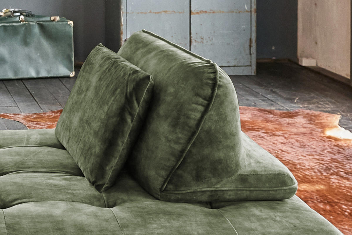 RÜCKENKISSEN WIOLO Grün Velvet - Grün, Textil (80/46cm) - KAWOLA