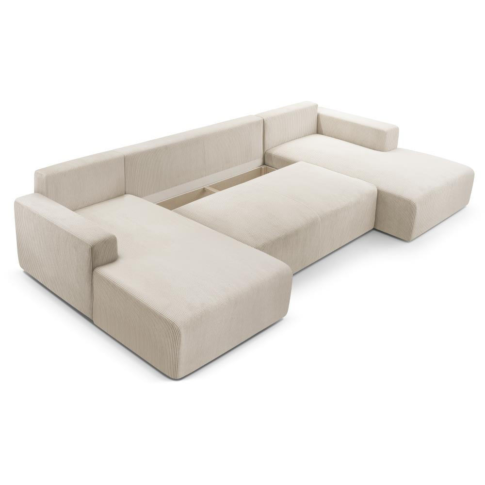 Thumbnail - Beautysofa Wohnlandschaft, Beige, Textil, U-Form, 364x84x187 cm, Wohnzimmer, Sofas & Couches, Wohnlandschaften, Wohnland...