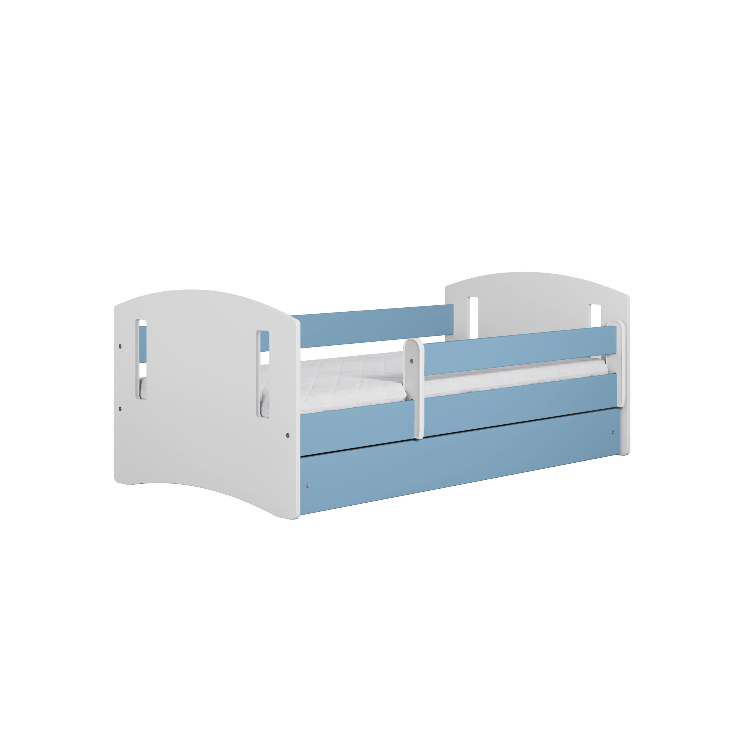 KINDERBETT CLASSIC II mit Schublade ohne Matratze 90/65/164 - Blau, Holzwerkstoff (80/160cm) - RAUMHIRSCH FURNITURE