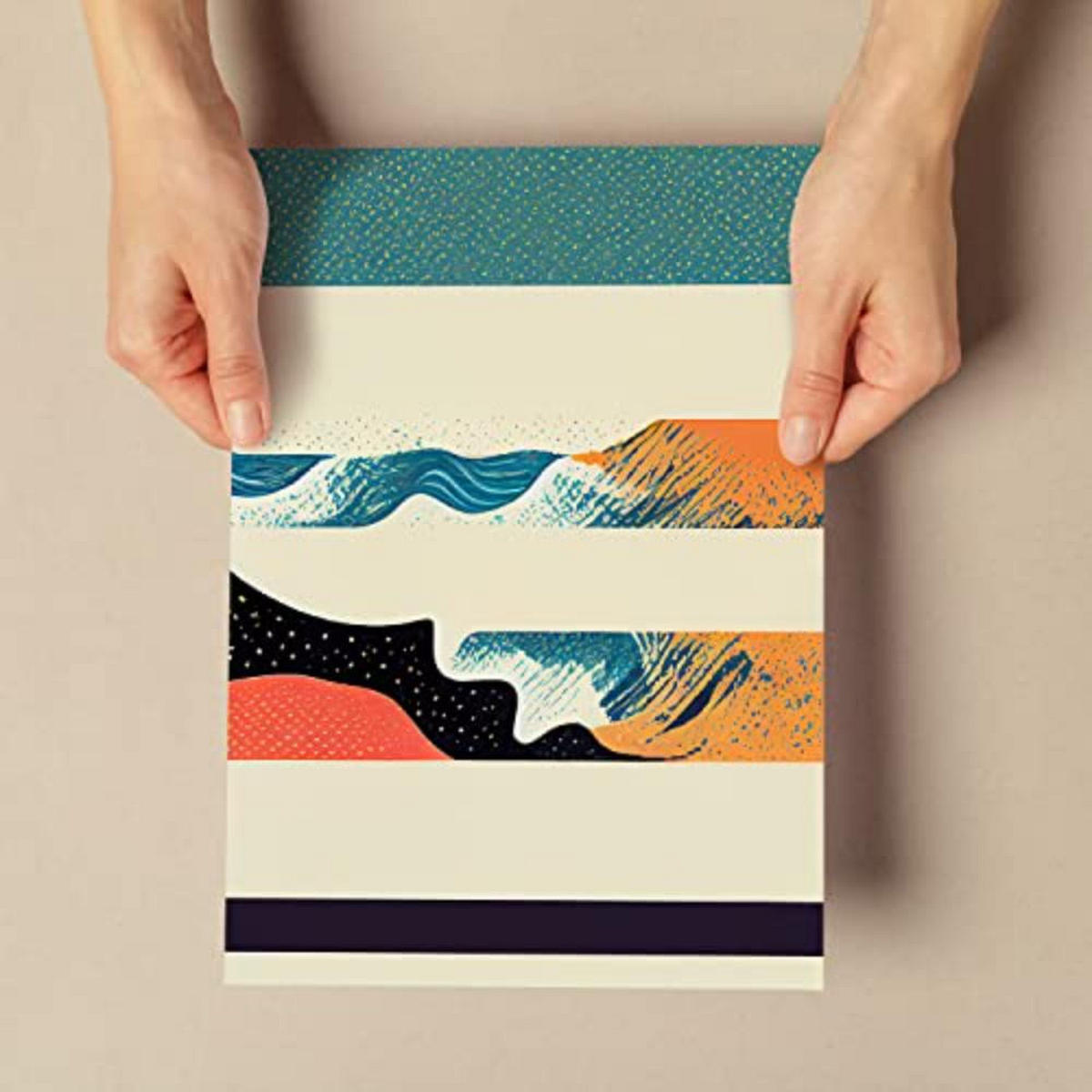 POSTER Set mit 4 Vogel im Abstrakt Moderne Galaxien A4 Rahmenlos - Klar, Papier (29.7/3cm) - Nacnic