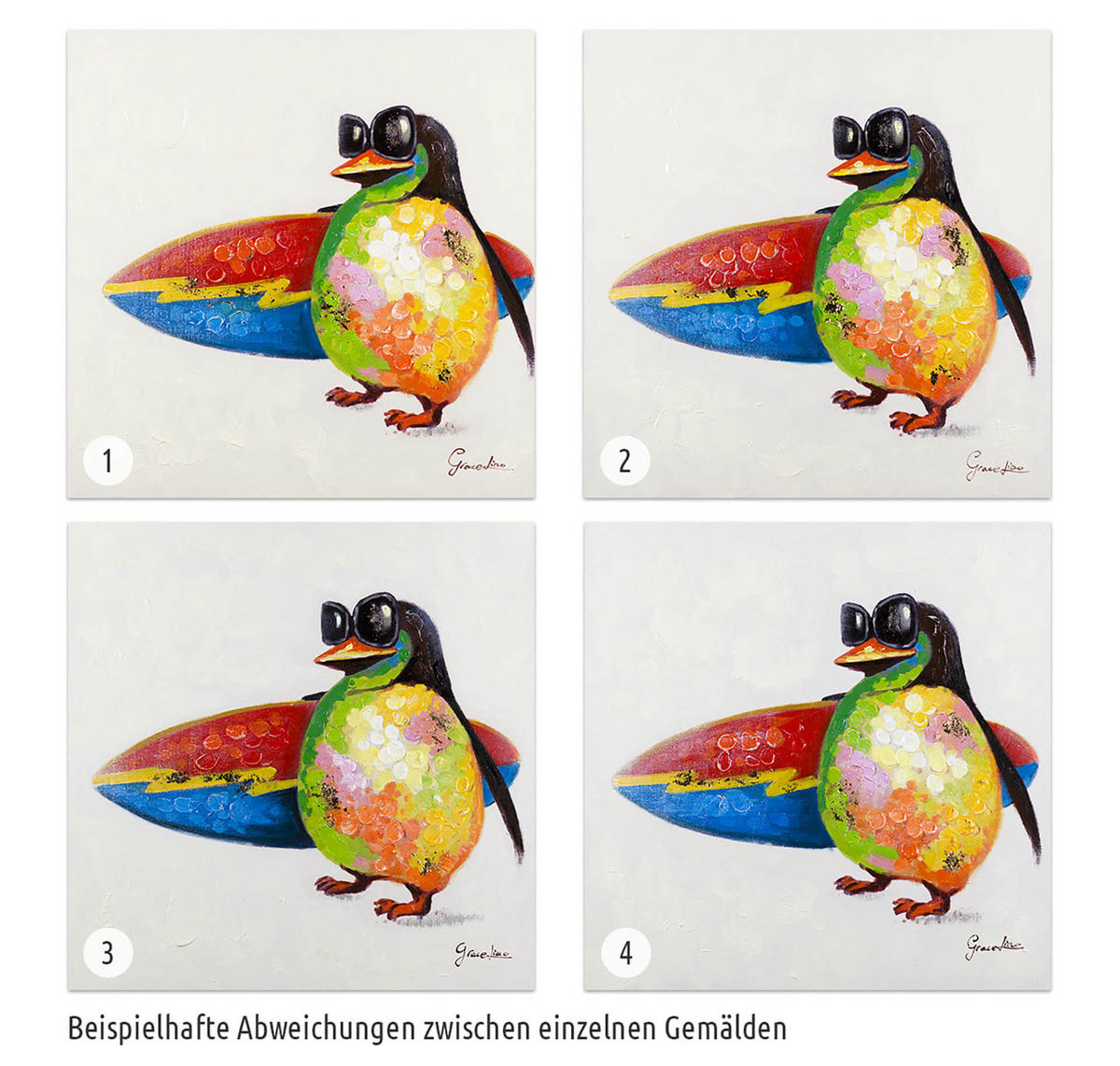 ÖLGEMÄLDE 50/50 cm - Multicolor, Holz/Textil (1/50cm) - KUNSTLOFT