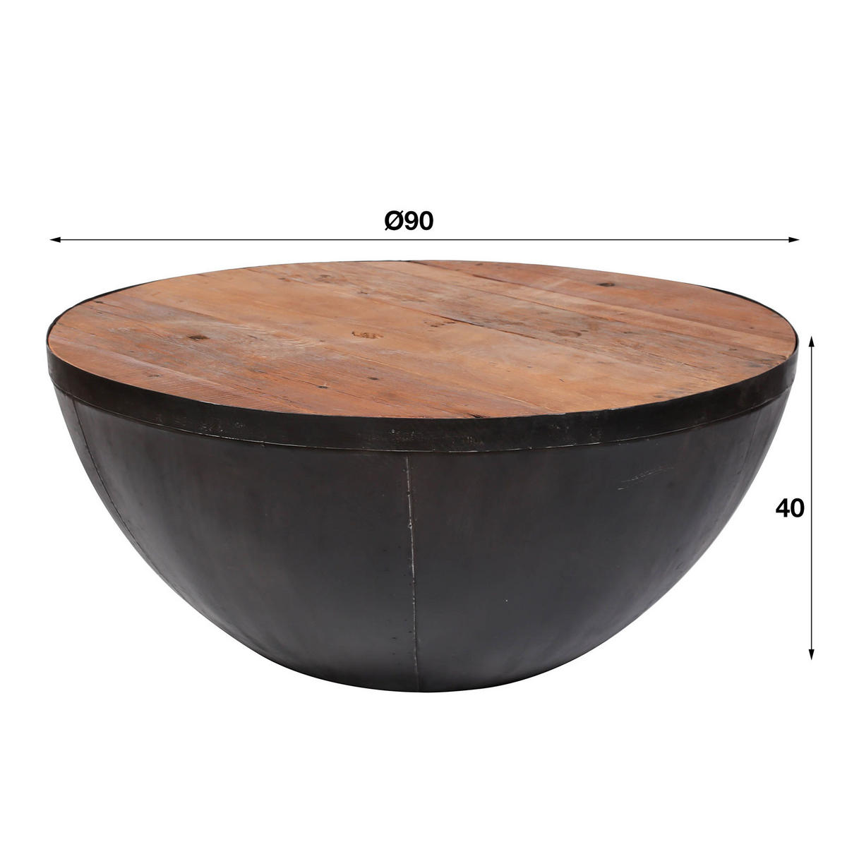 COUCHTISCH Raft Braun 90/90/40 cm - Braun, Holz (90/90/40cm) - Hoyz Collection