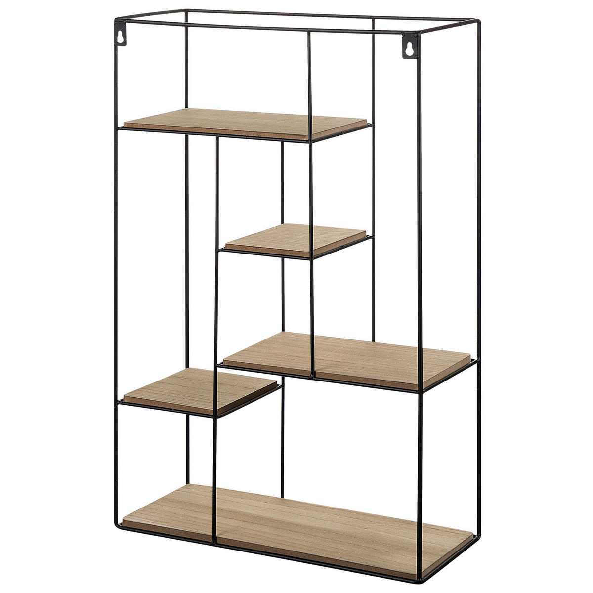 WANDREGAL 5 Fächer Laurel - Hellbraun, Holzwerkstoff (37/57/16cm) - Beliani