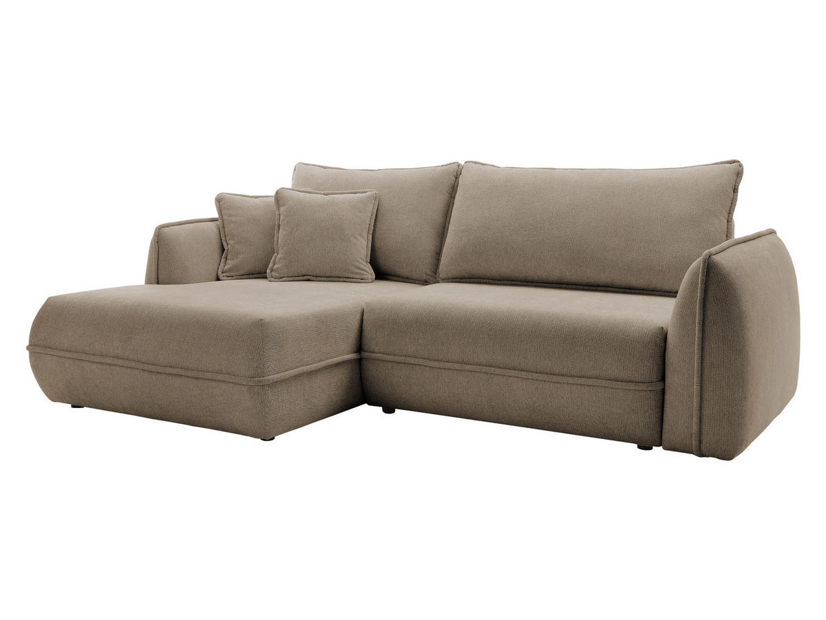 ECKSOFA Moho, Seite: Links - Hellbraun/Schwarz, Holz/Kunststoff (254/162cm) - MIRJAN24