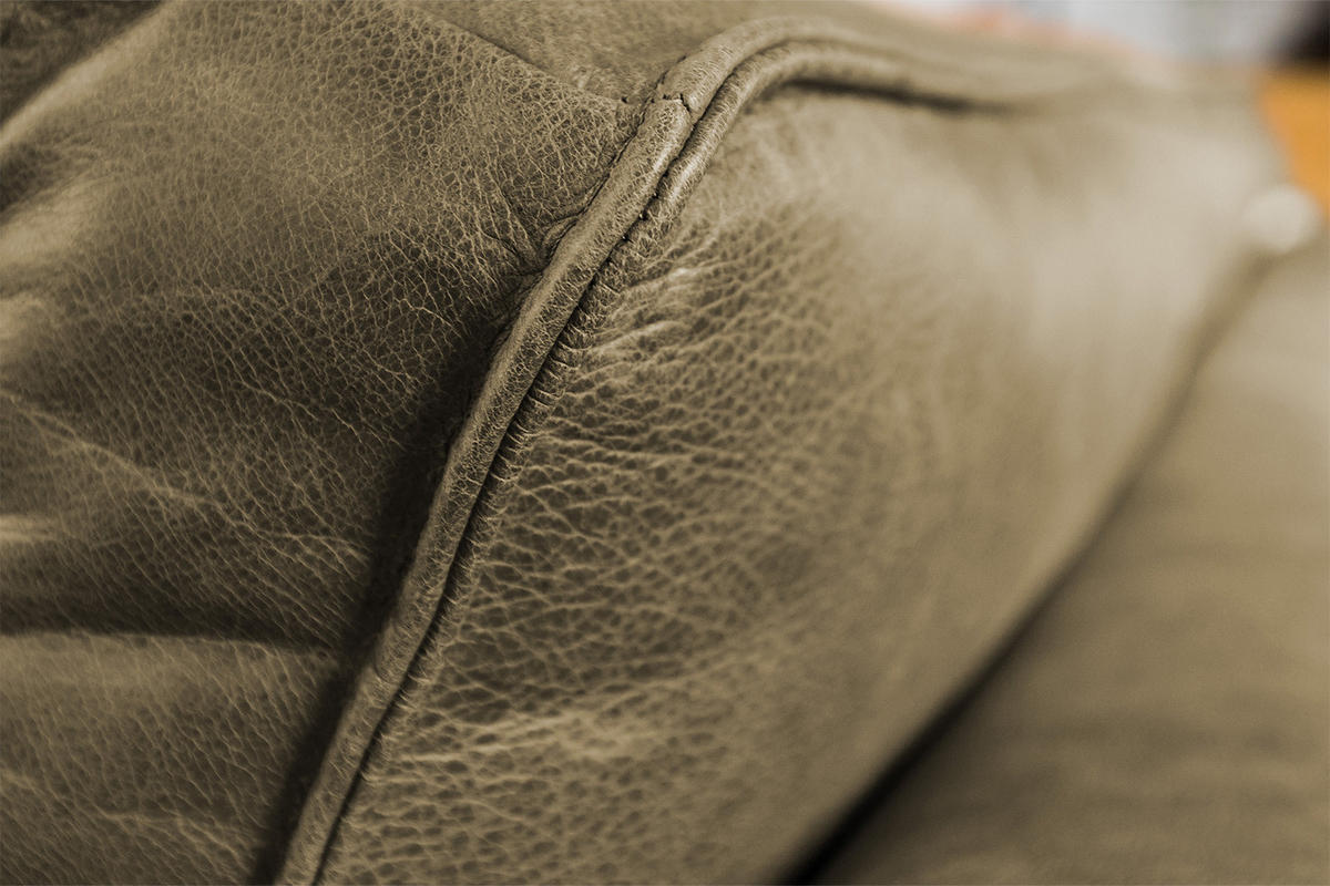 ECKSOFA BLOOM Grün Leder - Schwarz/Grün, Leder (276/177cm) - KAWOLA