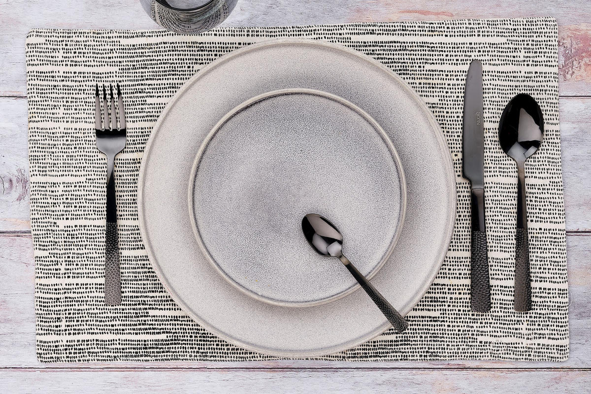 LÖFFEL 6er-Set Finn - Schwarz - Schwarz, Metall - Björn