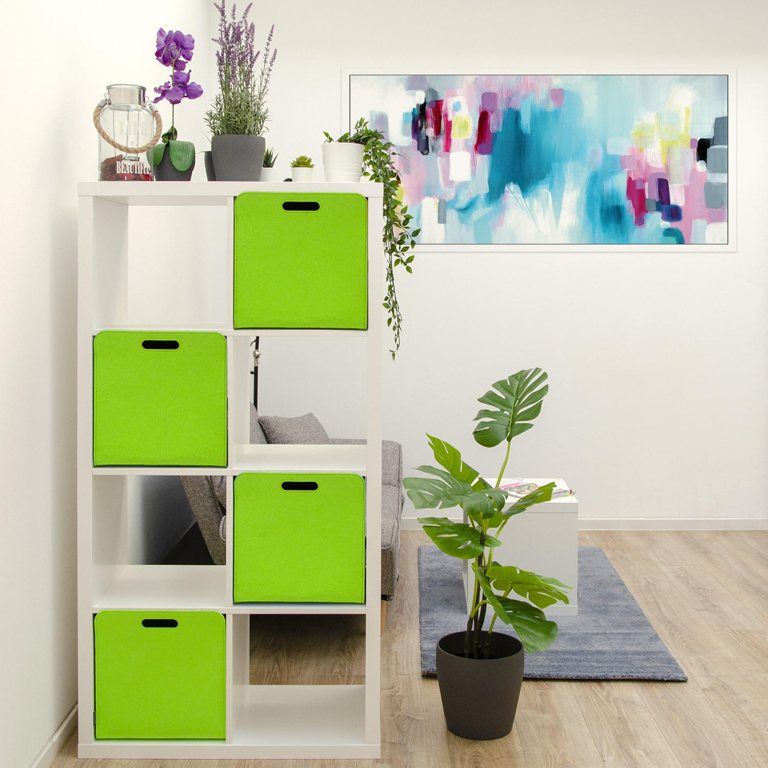 AUFBEWAHRUNGBOX 4er Set 33/38, grün - Grün, Kunststoff (33/33/38cm) - Dunedesign