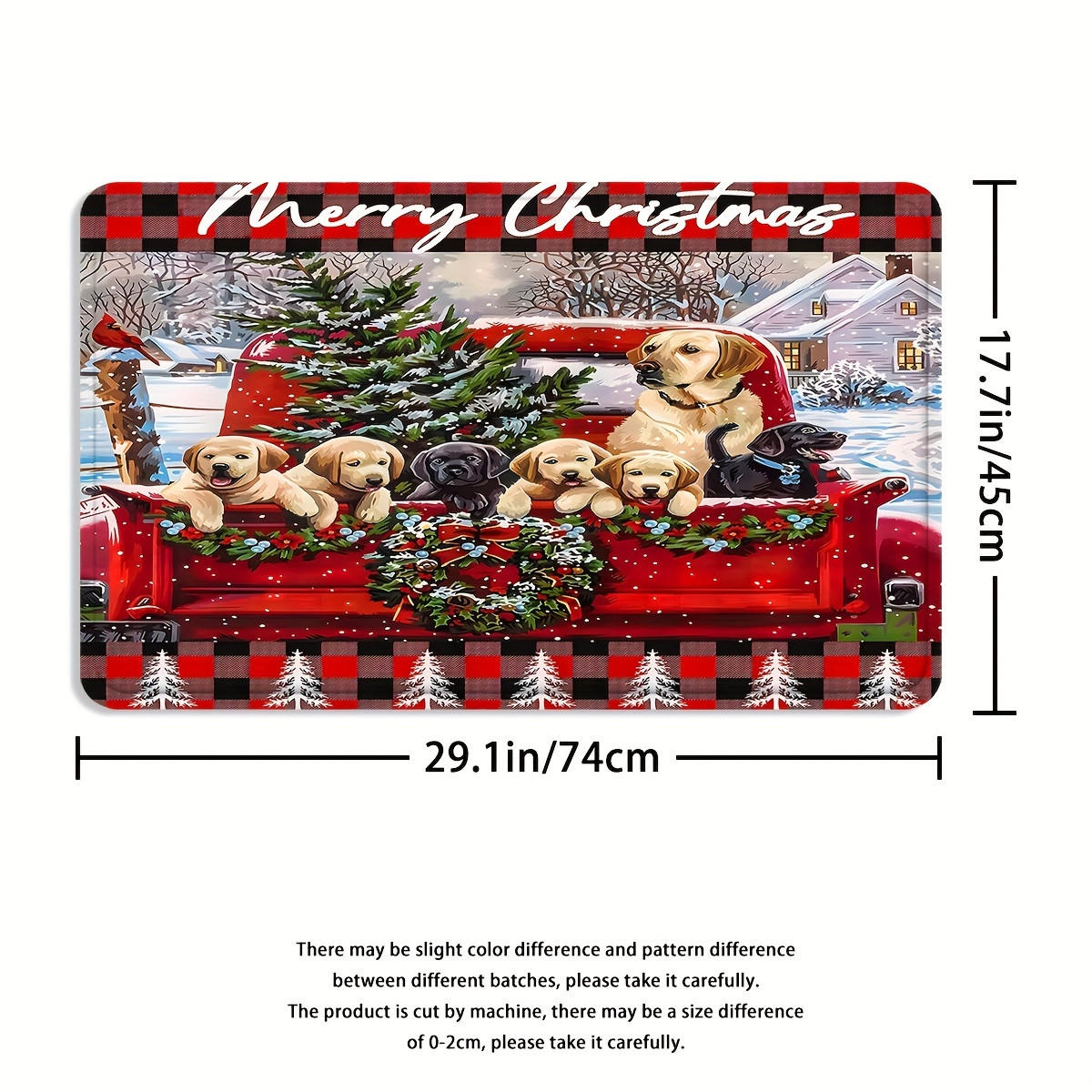 DUSCHVORHANG SET Weihnachten Muster Duschvorhang Bodenmatte Toilettenmatte - Rot, Textil (180/180cm) - MCBOSON