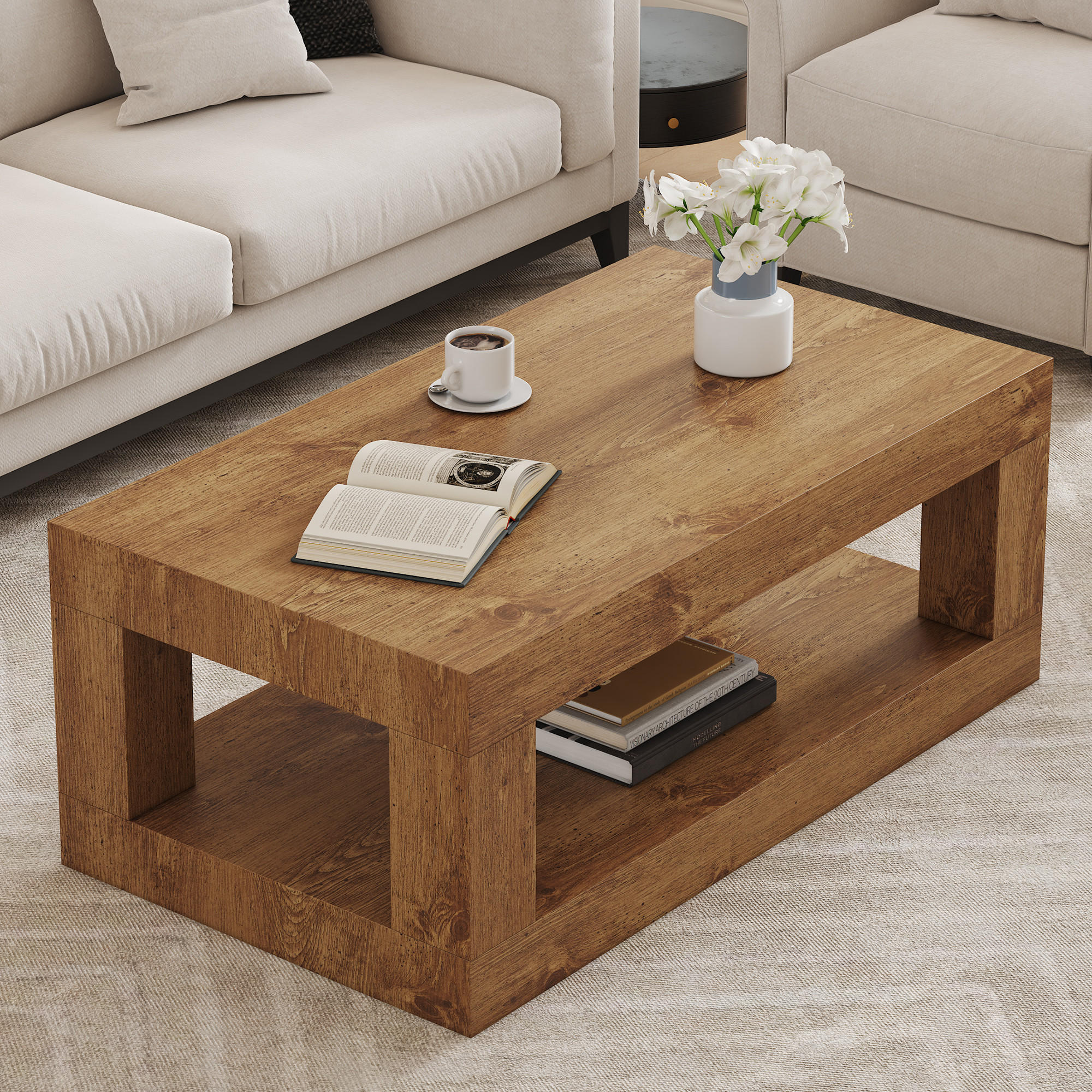 ComfortXL Couchtisch Natur 53x45.5x93 cm