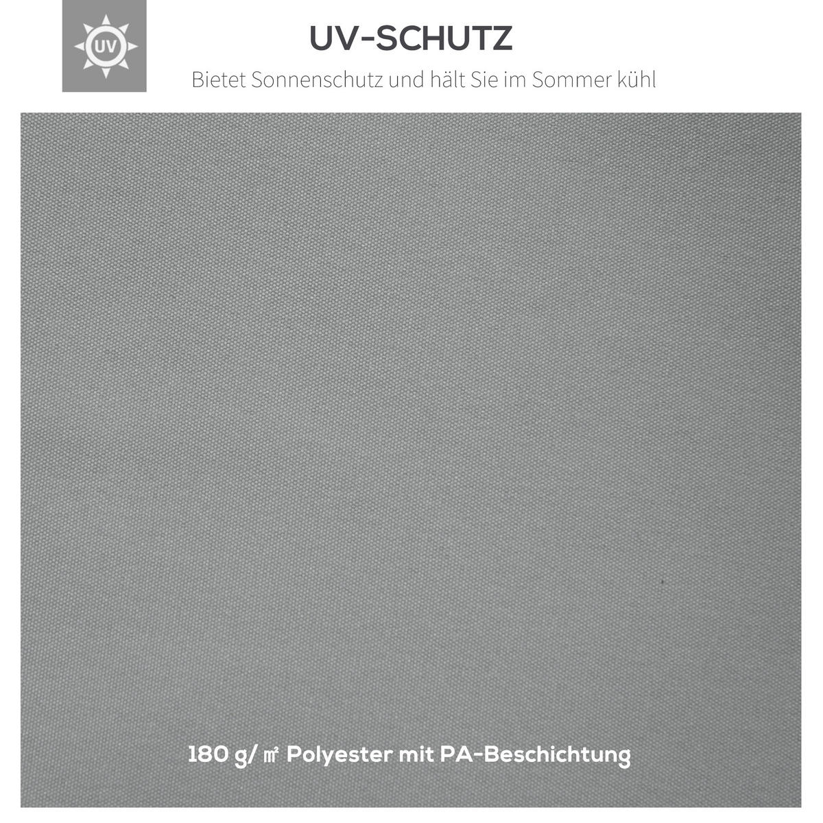 ERSATZDACH Pavillondach, Polyester, Hellgrau - Hellgrau, Kunststoff (400/20/300cm) - Outsunny