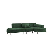 ECKSOFA Valencia - Dunkelgrün, Holzwerkstoff/Textil (321/165cm) - Fun Möbel