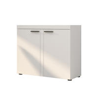 SIDEBOARD RITMO 97x40x82 cm mit 2 Türen Weiß - Weiß, Holzwerkstoff (97/82/40cm) - MASSENO