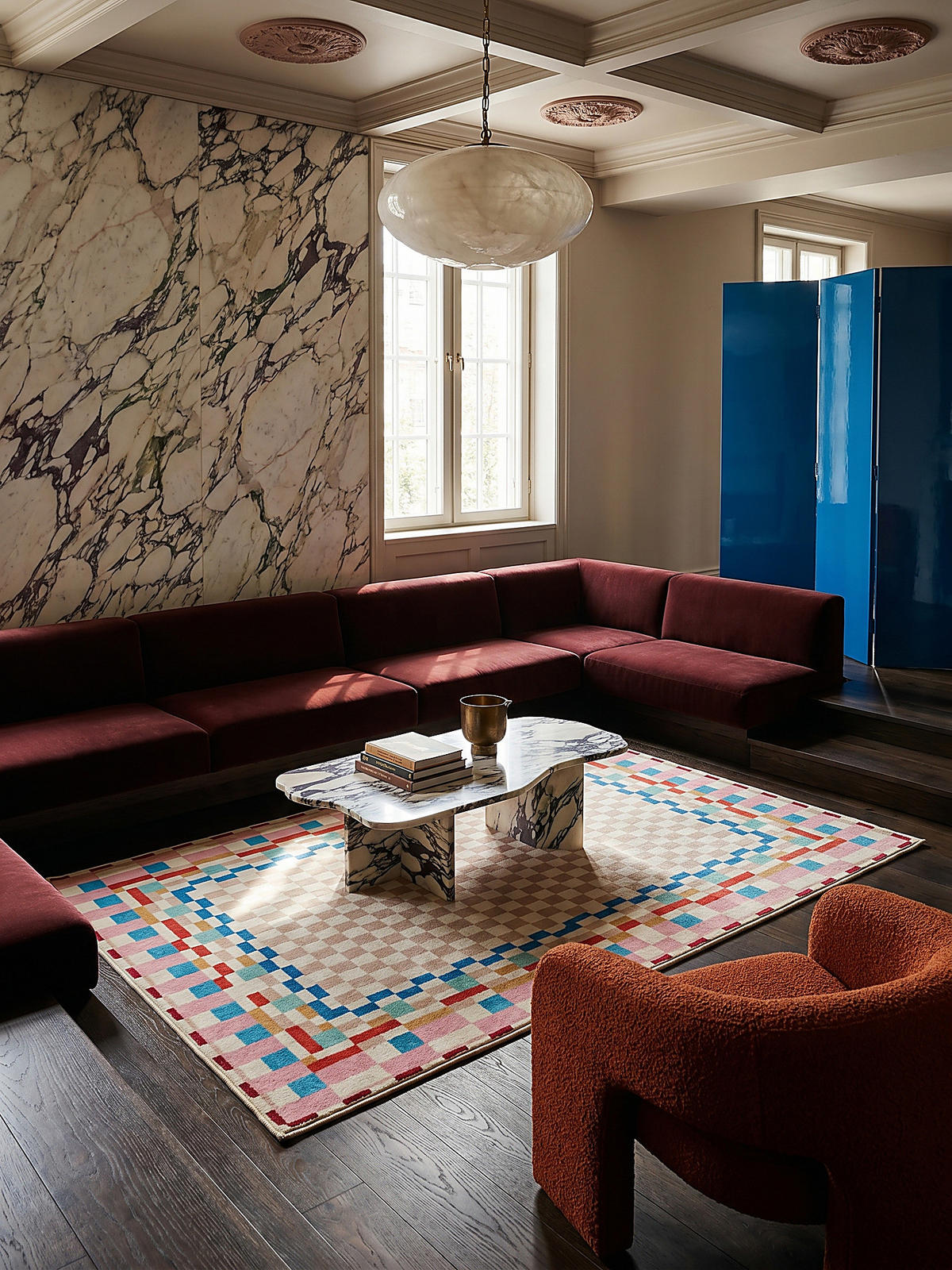 WOLLTEPPICH DAHLIA, geometrisch, Bunt, 140 x 200 cm - Multicolor, Textil (140/200cm) - KADIMA DESIGN