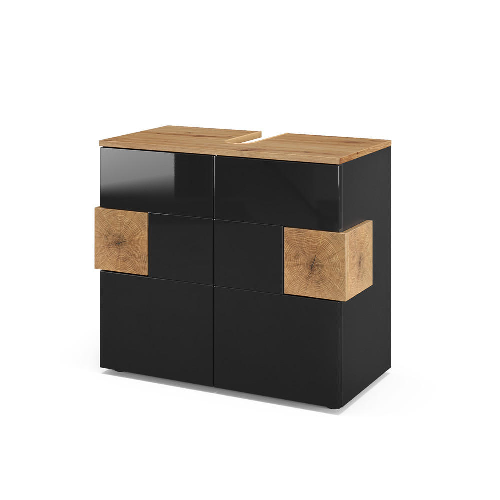 WASCHBECKENUNTERSCHRANK Eden Anthrazit 73.1 x 64 cm - Anthrazit/Eiche Artisan, Holzwerkstoff (73.1/64/37cm) - Vicco