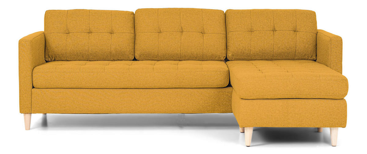 ECKSOFA gelb - Gelb, Textil (151/219cm) - ebuy24