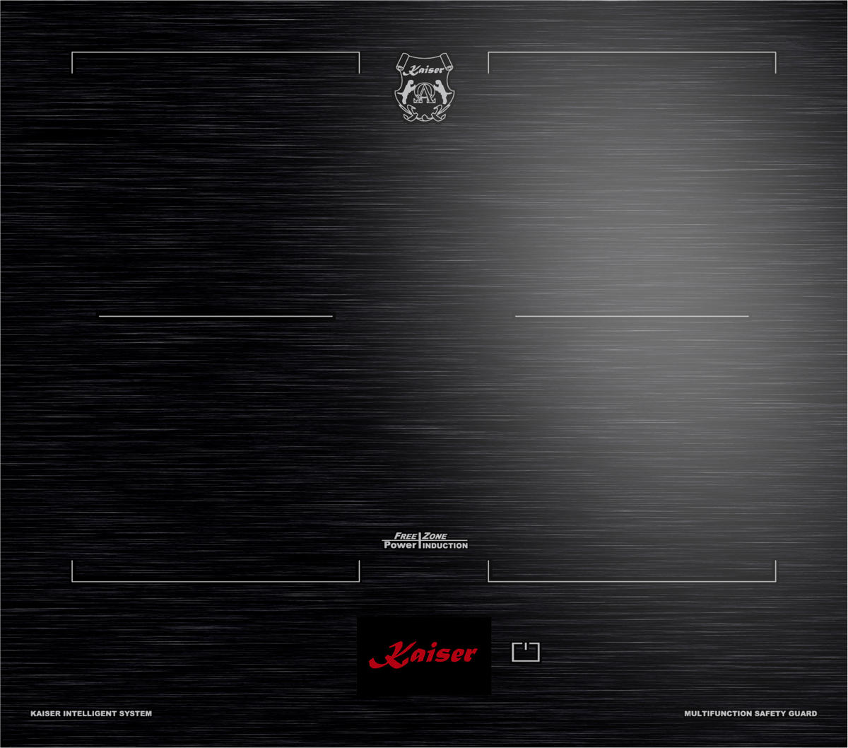 BACKOFEN-SET Elektro Einbaubackofen, 60 cm EH 6355 Em Sil+KCT 6140 FI Induktionskochfeld 60 cm - Schwarz, Metall (59.4/59.4/57.5cm) - Kaiser Küchengeräte