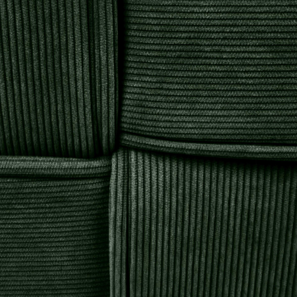 SITZWÜRFEL eckig 40/40/40 cm Cord Dunkelgrün - Dunkelgrün, Kunststoff/Textil (40/40/40cm) - CLP