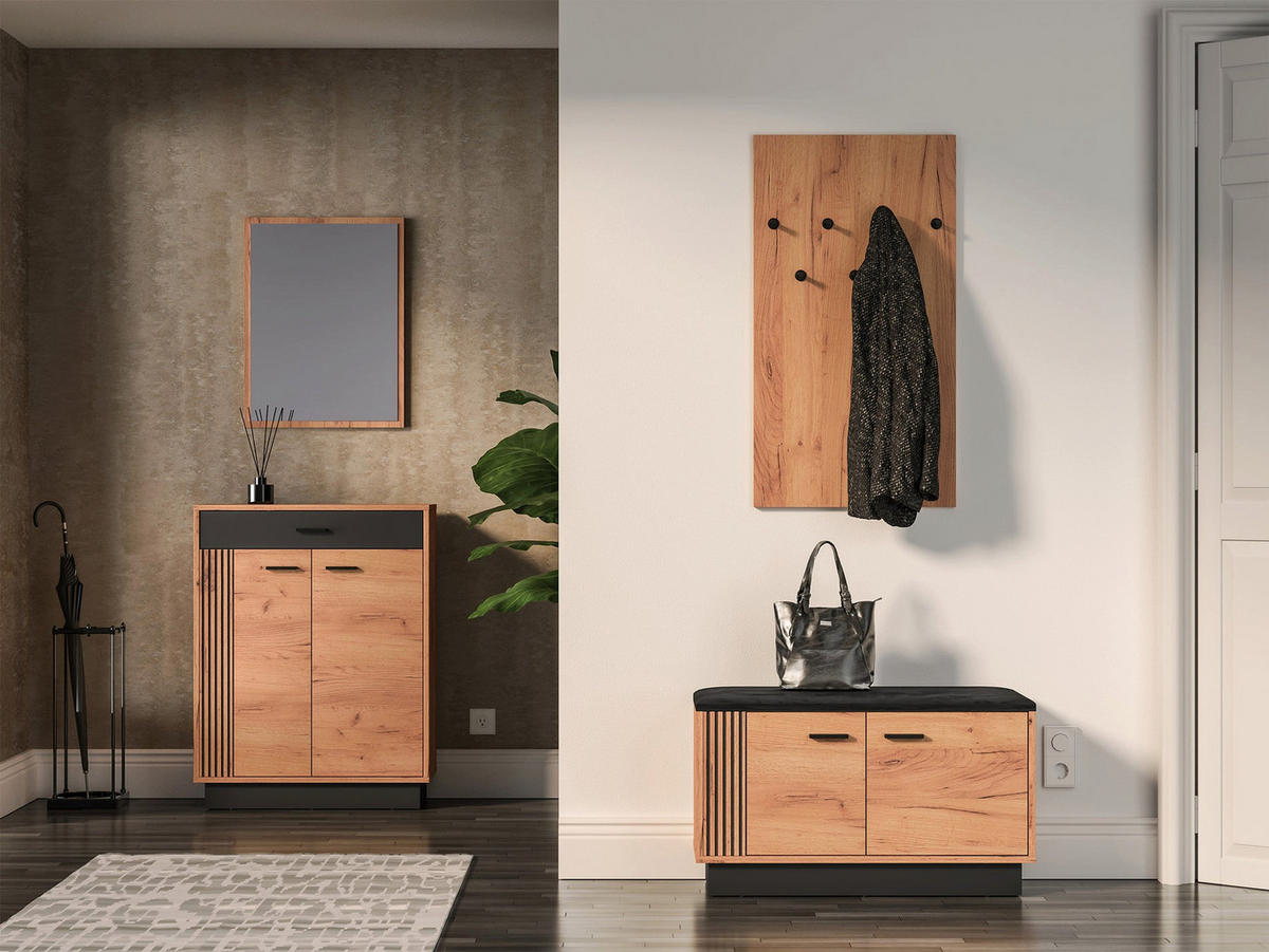 GARDEROBE Vasco Eiche 50 cm - Eichefarben, Holzwerkstoff (50/92/1.6cm) - Homebook